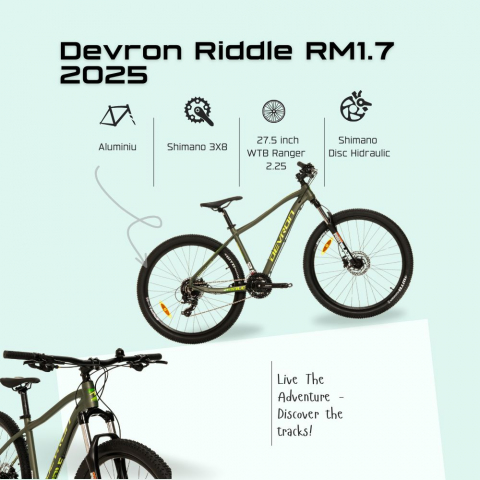 Bicicleta Mtb Devron Riddle RM1.7 2025 - 27.5 inch, S, Verde [3]