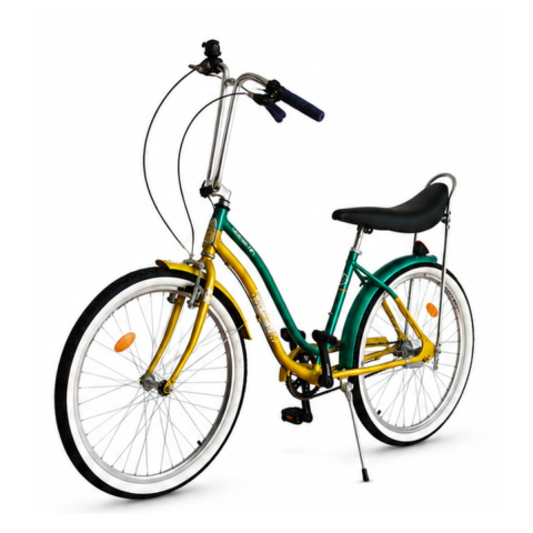 Bicicleta Oras Pegas Strada 2 - 26 inch, M, Auriu/Verde [1]