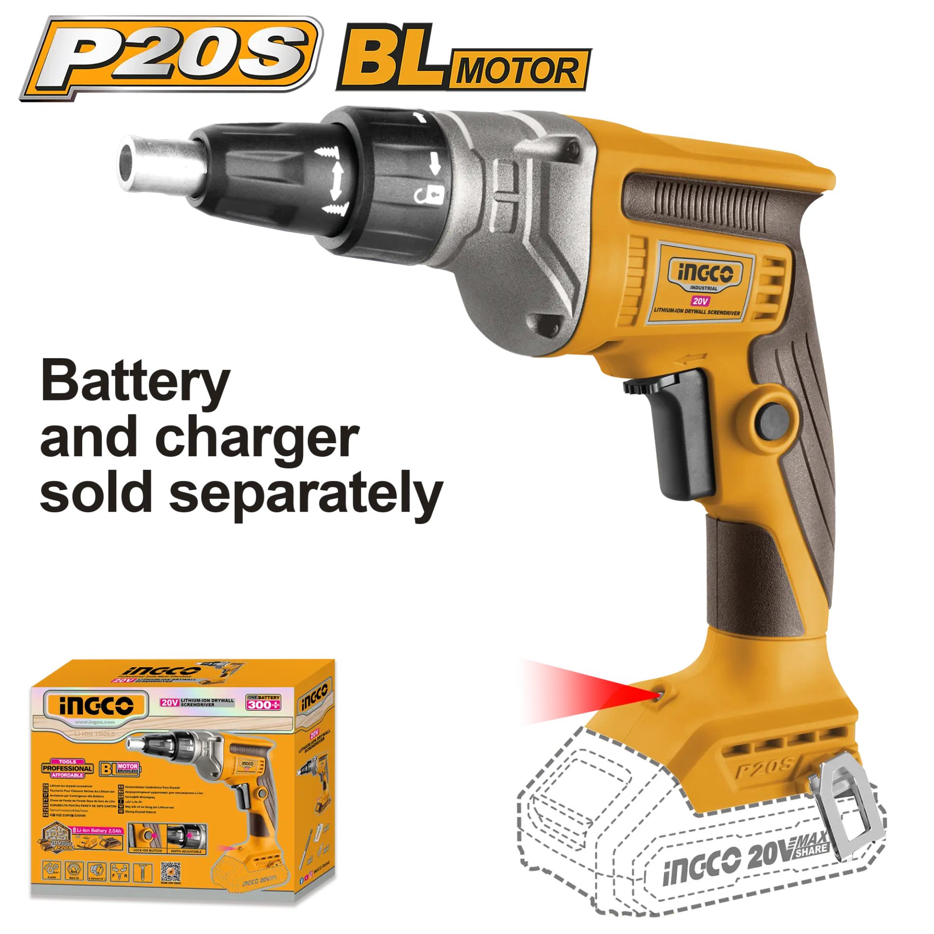 Scule electrice - Bormasina 20V 1/4 pentru Rigips