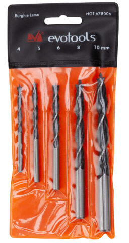 Burghiu Lemn 5 Pcs ETS - Diametru burghiu 4-10 mm [1]