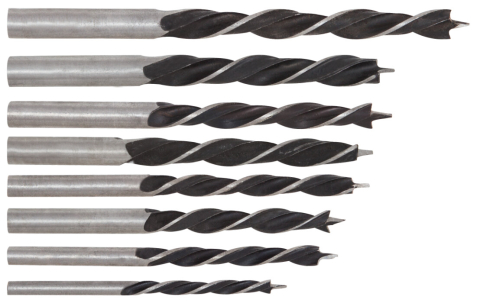 Accesorii scule si unelte electrice - Burghiu Lemn 8 Pcs ETS - Diametru burghiu 3-10 mm