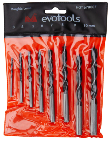 Burghiu Lemn 8 Pcs ETS - Diametru burghiu 3-10 mm [1]