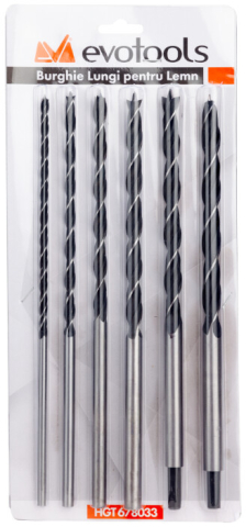 Burghiu Lemn Coada Lunga 6 Pcs ETS - Diametru burghiu 6-8-10-12-13-14 mm [3]