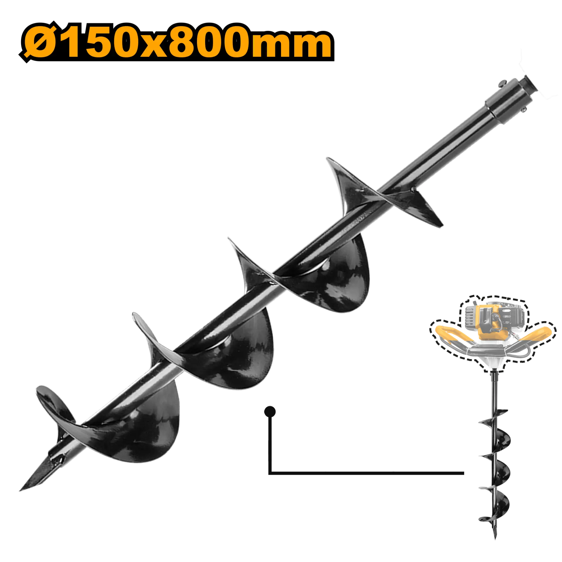 Utilaje pentru sapat si arat - Burghiu Motoforeza INGCO 80x15cm