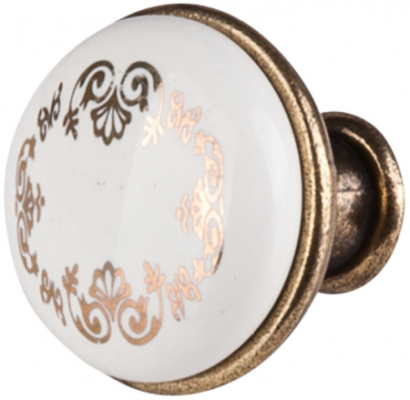 Feronerie, suruburi si elemente fixare - Buton Mobilier Model Ceramic Retro - Diametru buton 33 mm Inaltime buton 25 mm