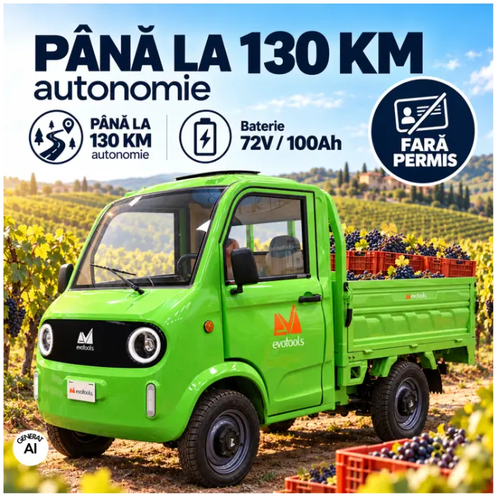 Camioneta/Masinuta/Cvadriciclu/Triciclu Electric Pick-up Rubo ME3000 putere maxima 4900W cu volan, viteza maxima 25 km/h, autonomie 130 km [11]