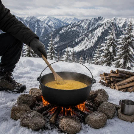 Ceaun din tuci/fontă natur 2 in 1, cu capac 15.7 Litri| Dutch Oven [4]