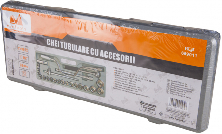 Chei Tubulare cu Accesorii 24 Pcs - Marime chei 10-32 mm [1]