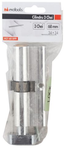 Cilindru 3 Chei - Culoare Argintiu Tip Centrat [3]