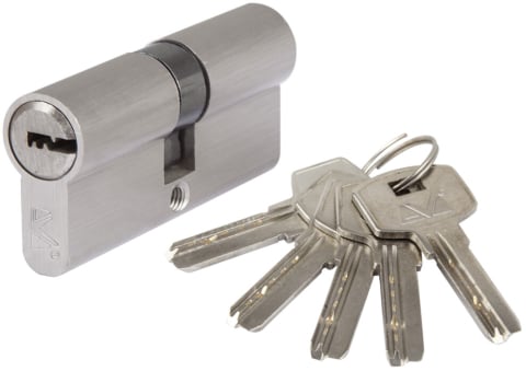Butuci & cilindri usa - Cilindru Alama Amprenta EvoTools - Culoare Nichel Periat Tip Centrat