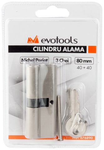 Cilindru Alama EvoTools - Culoare Nichel Periat Tip Centrat [7]