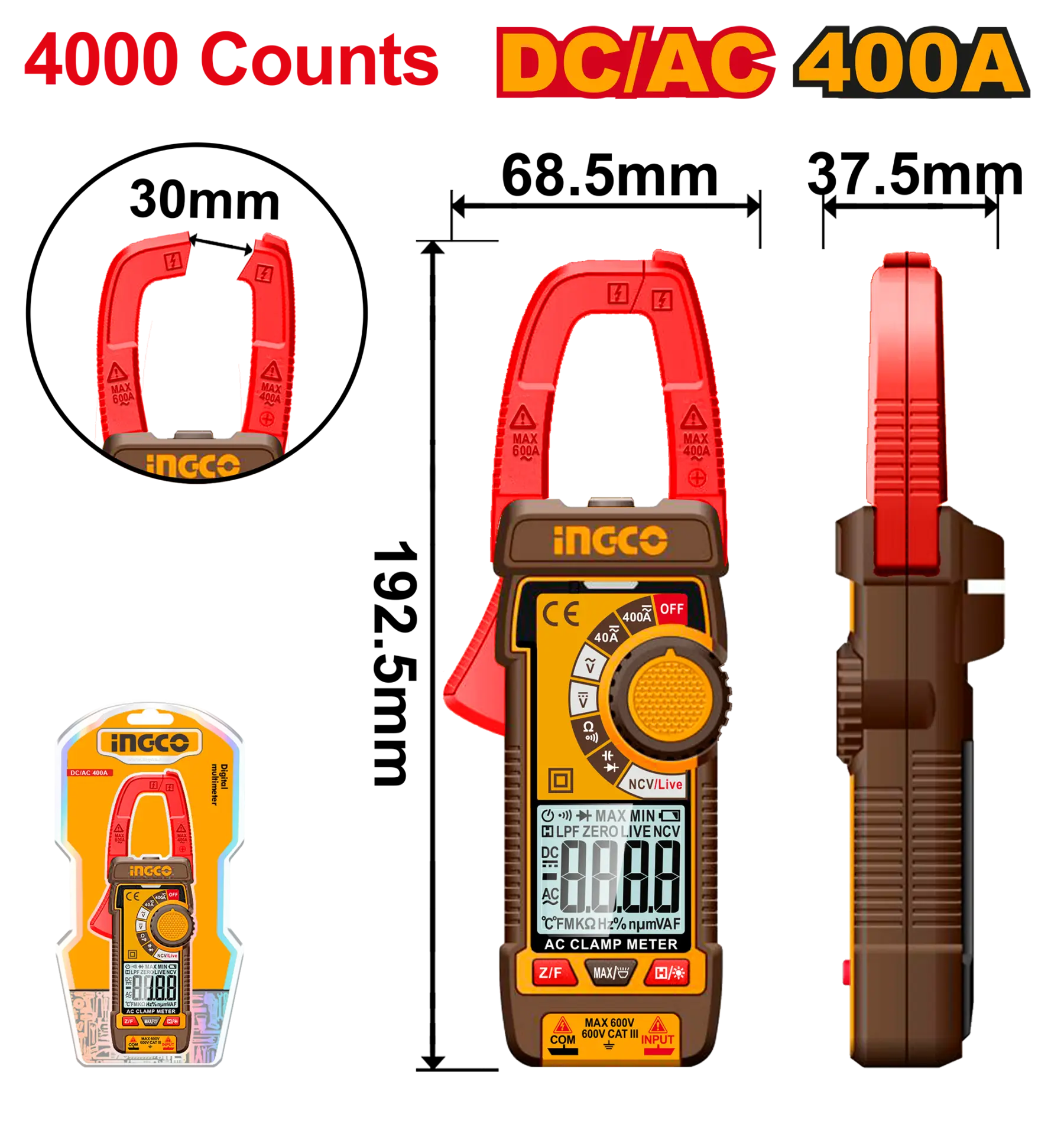 Multimetre - Clampmetru / Voltmetru AC/DC 400A