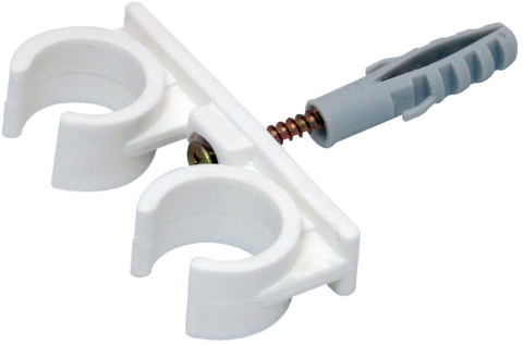 Elemente de instalatii PEXAL - Clema Plastic Fixare Tevi cu Diblu si Holzsurub