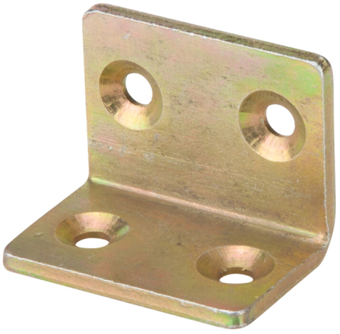 Feronerie, suruburi si elemente fixare - Coltar Mobila 3017-2527ZG - Dimensiuni coltar 25x27x35x2.5 mm