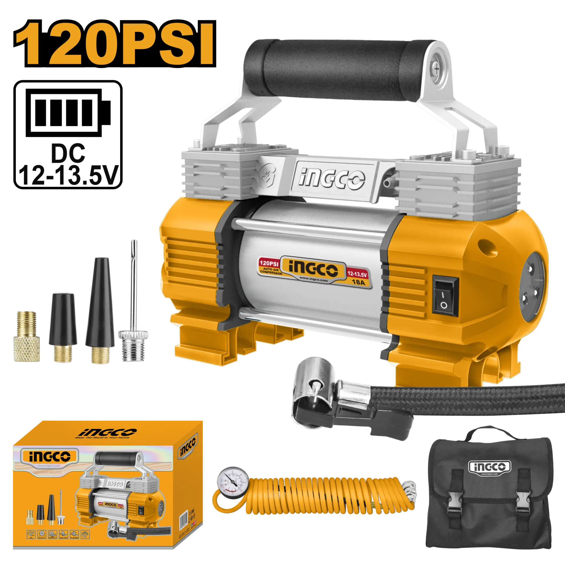 Scule si accesorii auto - Compresor Auto cu 2 Cilindri + Accesorii