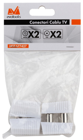 Conectori Cablu TV 2 buc Mama + 2 buc Tata [1]