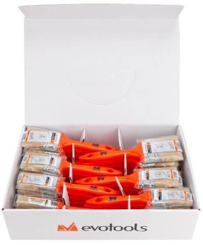 Scule & unelte - Cutie Pensule Maner din Plastic Orange (35 bucati)