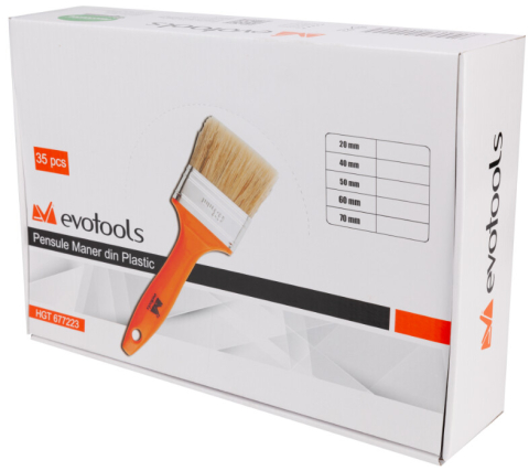 Cutie Pensule Maner din Plastic Orange (35 bucati) [1]