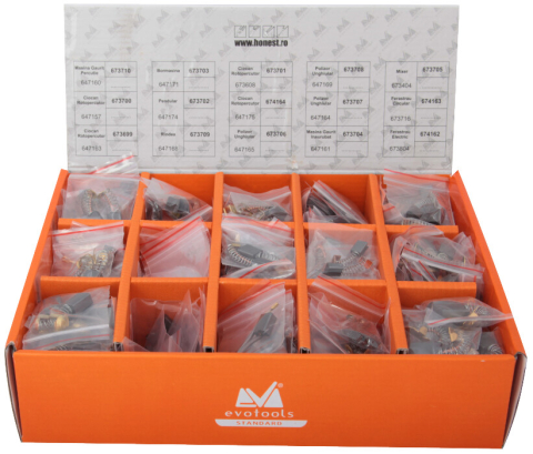 Accesorii scule si unelte electrice - Cutie Perii Colectoare EPTO - Cantitate 15x10 seturi
