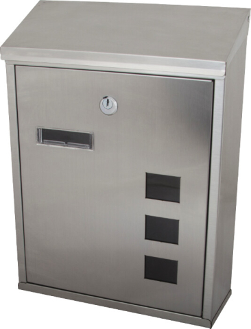 Diverse - Cutie Postala Inox cu Capac - Lungime 260 mm Latime 90 mm Inaltime 335 mm