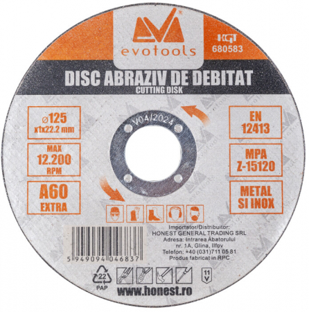 Accesorii scule electrice - Disc Abraziv de Debitat ETS