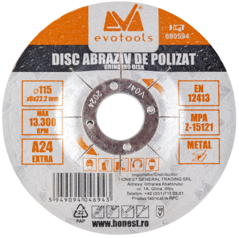 Discuri abrazive debitat - taiat - Disc Abraziv de Polizat EvoTools