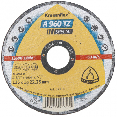 Discuri abrazive debitat - taiat - Disc Abraziv Klingspor A60 TZ Special