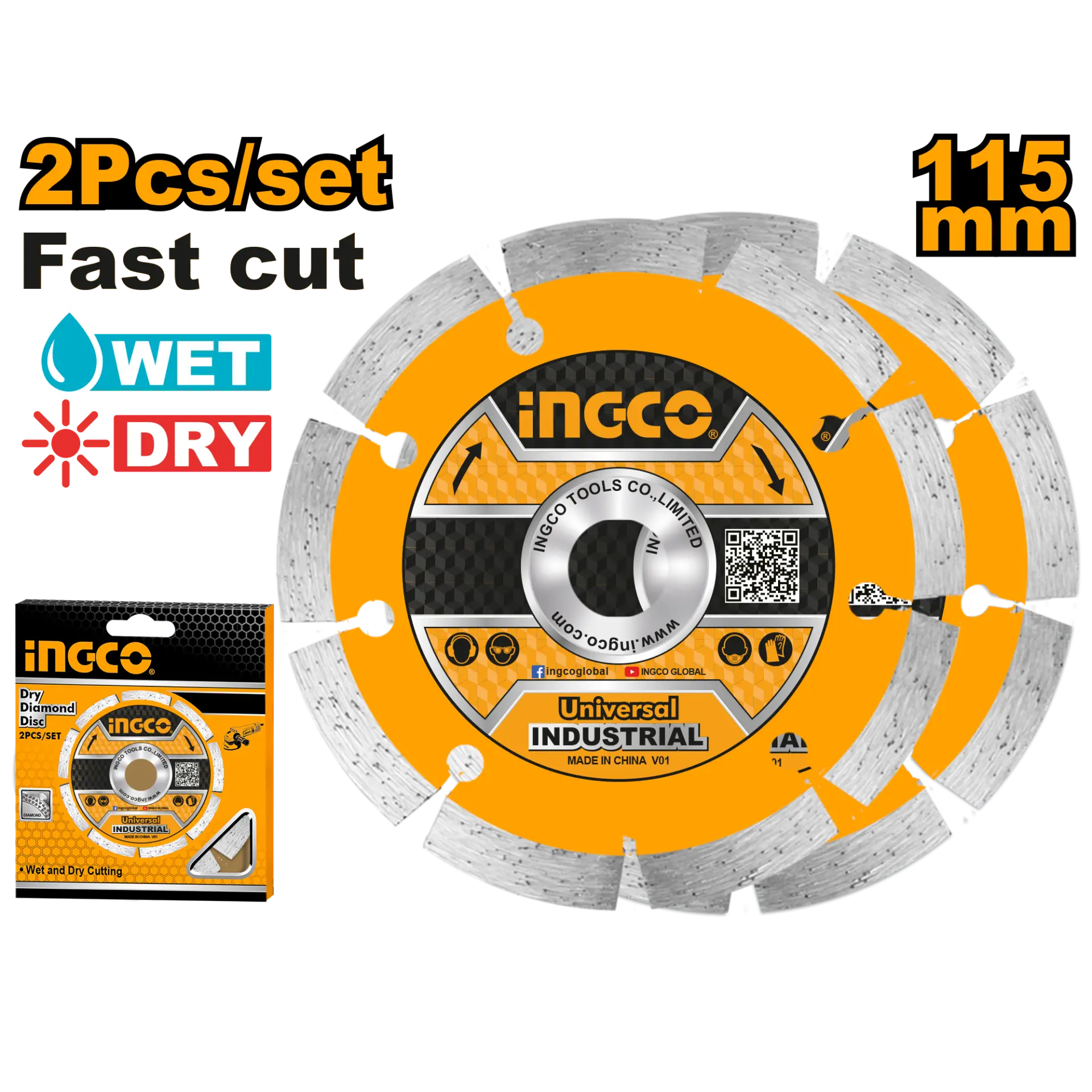 Accesorii scule si unelte electrice - Disc Diamantat Segmentat 115 Set 2buc