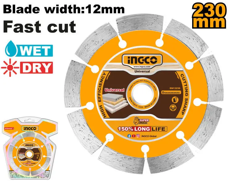 Accesorii scule si unelte electrice - Disc Diamantat Segmentat Grosime 12mm Industrial