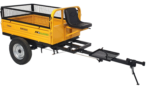 E5 ProGARDEN Pachet Campo RM500C remorca 500 kg minitractor, cu obloane inaltare, 1 osie, prindere bolt, roti 5.00-12 profil rutier [1]