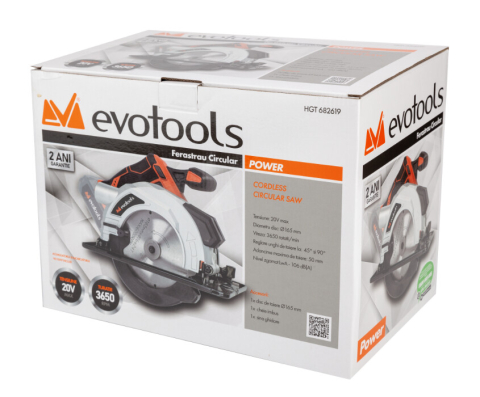 Ferastrau Circular fara Acumulator si Incarcator MAX 20V POWER Evotools [1]