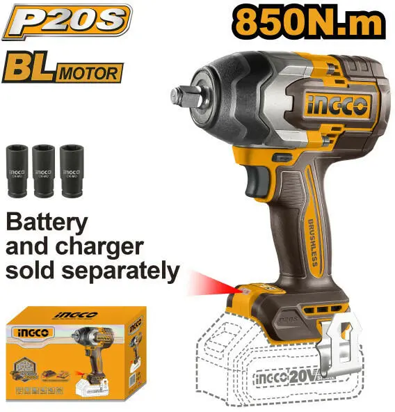 Pistoale de impact electrice - Filetanta cu Impact 20V BL 1/2 850 Nm fara acumulator si incarcator.