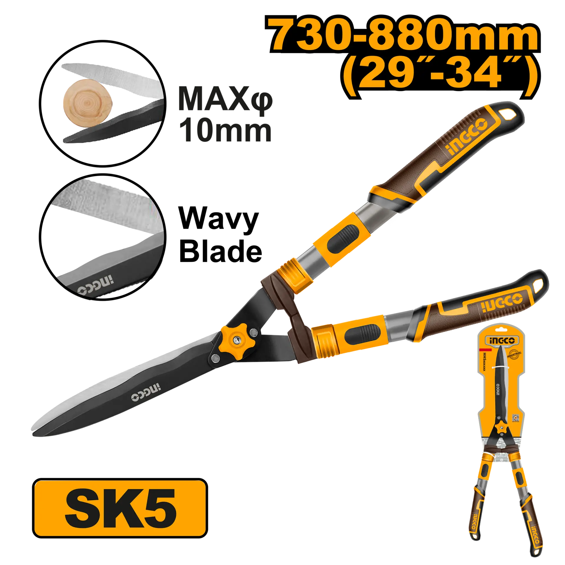 Foarfece de taiat gard viu - Foarfeca pentru Gard Viu cu Maner Telescopic