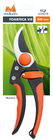 Foarfeca pentru Vie cu Manere Curbate Plastic - Lungime foarfeca 200 mm [1]