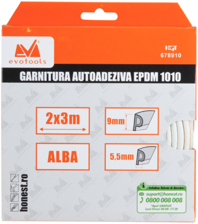 Garnitura Autoadeziva EPDM 1010 Profil P 2x3 m [1]