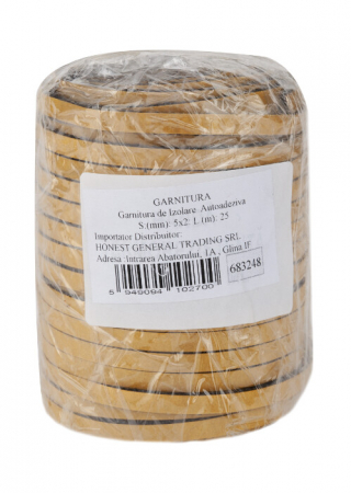 Garnitura Termorezistenta Autoadeziva - Sectiune 5x2 mm Lungime garnitura 25 m [1]