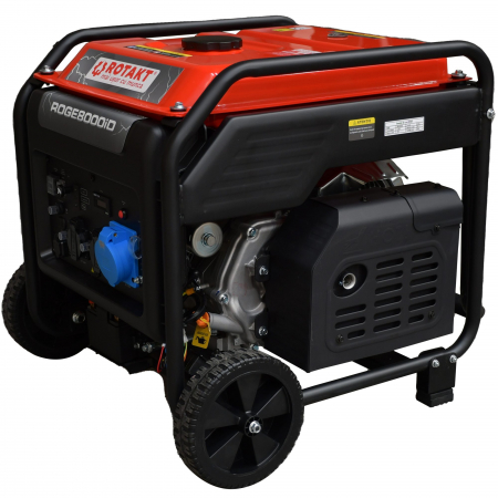 Generatoare - Generator De Curent Rotakt ROGE8000iD, Benzină 7.5 KW, AVR, Voltmetru, Ieșire De 12V