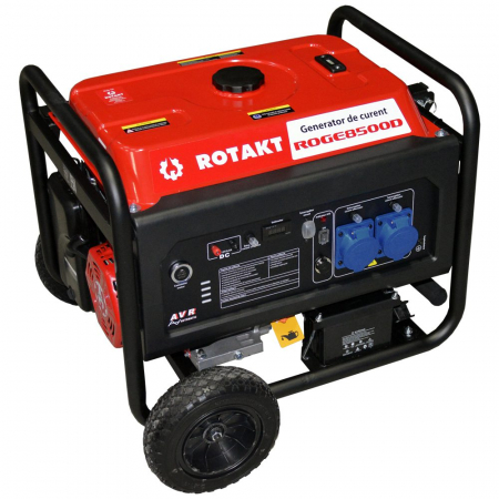 Generator De Curent Rotakt ROGE8500D, 8.5 KW (Include Funcția De Automatizare - ATS), AVR, Voltmetru, Autonomie 7 Ore [1]
