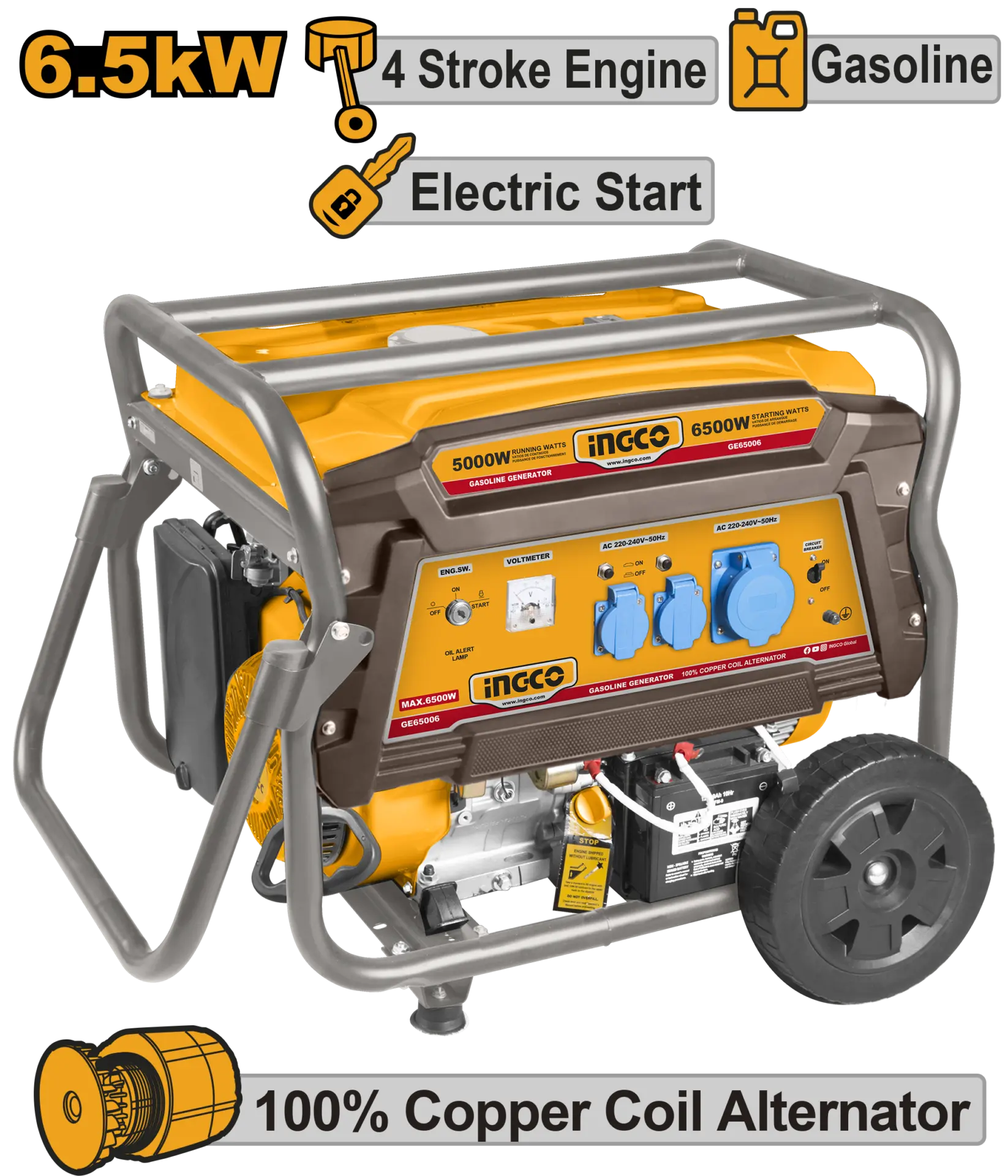 Generatoare si motoare - Generator pe Benzina in 4 Timpi 6.5KW