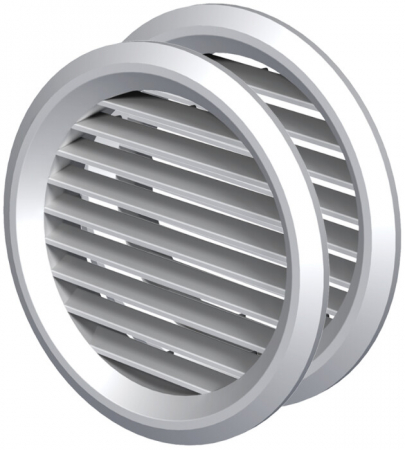 Instalati de incalzire si ventilatie - Grila de Ventilatie Rotunda din ABS cu Plasa 1111
