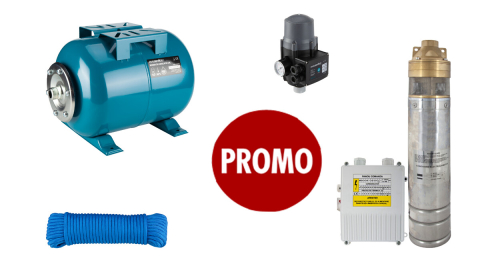 Gradina & gospodarie - Kit  Hidrofor 24l cu Pompa Submesribila 1100W