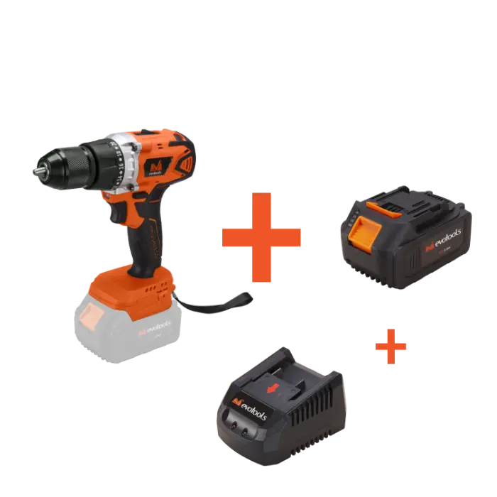 Masini de gaurit si insurubat - Kit Masina de Gaurit si Insurubat cu Acumulator si Incarcator Mandrina Rapida Metalica Brushless EvoTools