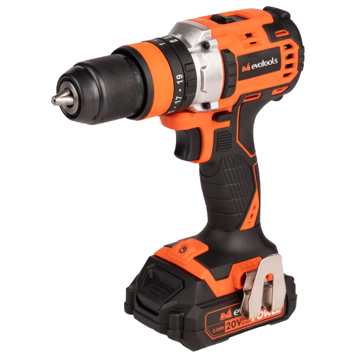 Scule & unelte - Kit Masina de Insurubat cu Percutie Brushless cu 2 Acumulatori si Accesorii Max 20V POWER Evotools