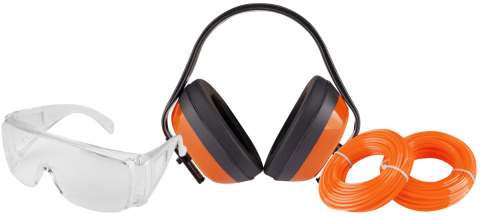 Accesorii si piese motocoase si trimmere - Kit Motocoasa 1 / Ochelari, Casti de Protectie, 2 Role Fir Nailon