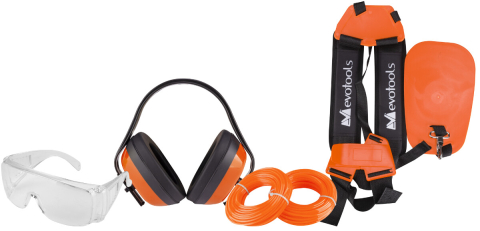 Accesorii si piese motocoase si trimmere - Kit Motocoasa 2 / Ochelari, Casti de Protectie, 2 Role Fir Nailon, Ham Motocoasa cu Protectie D