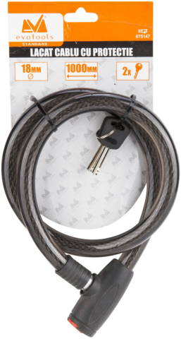 Lacat Cablu cu Protectie pt Bicicleta 4511 [1]