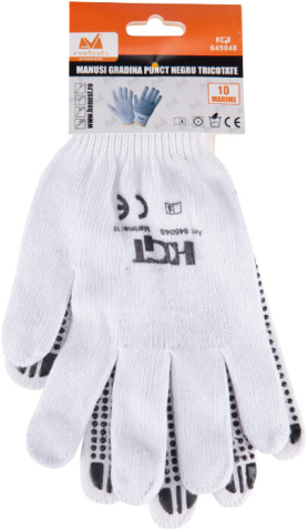 Manusi Gradina Punct Negru Tricotate [1]