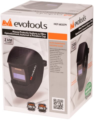 Masca Protectie Sudura cu Filtru Optoelectronic Automat si Prindere Cap Evotools [1]