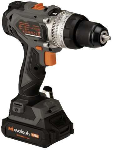 Masina de Gaurit si Insurubat Brushless cu Percutie cu 2 Acumulatori si Incarcator MAX 20V POWER EvoTools +Plus [6]