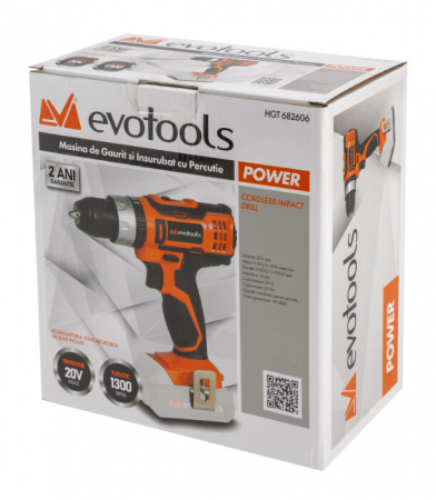 Masina de Gaurit si Insurubat cu Percutie fara Acumulator si Incarcator MAX 20V POWER Evotools [1]